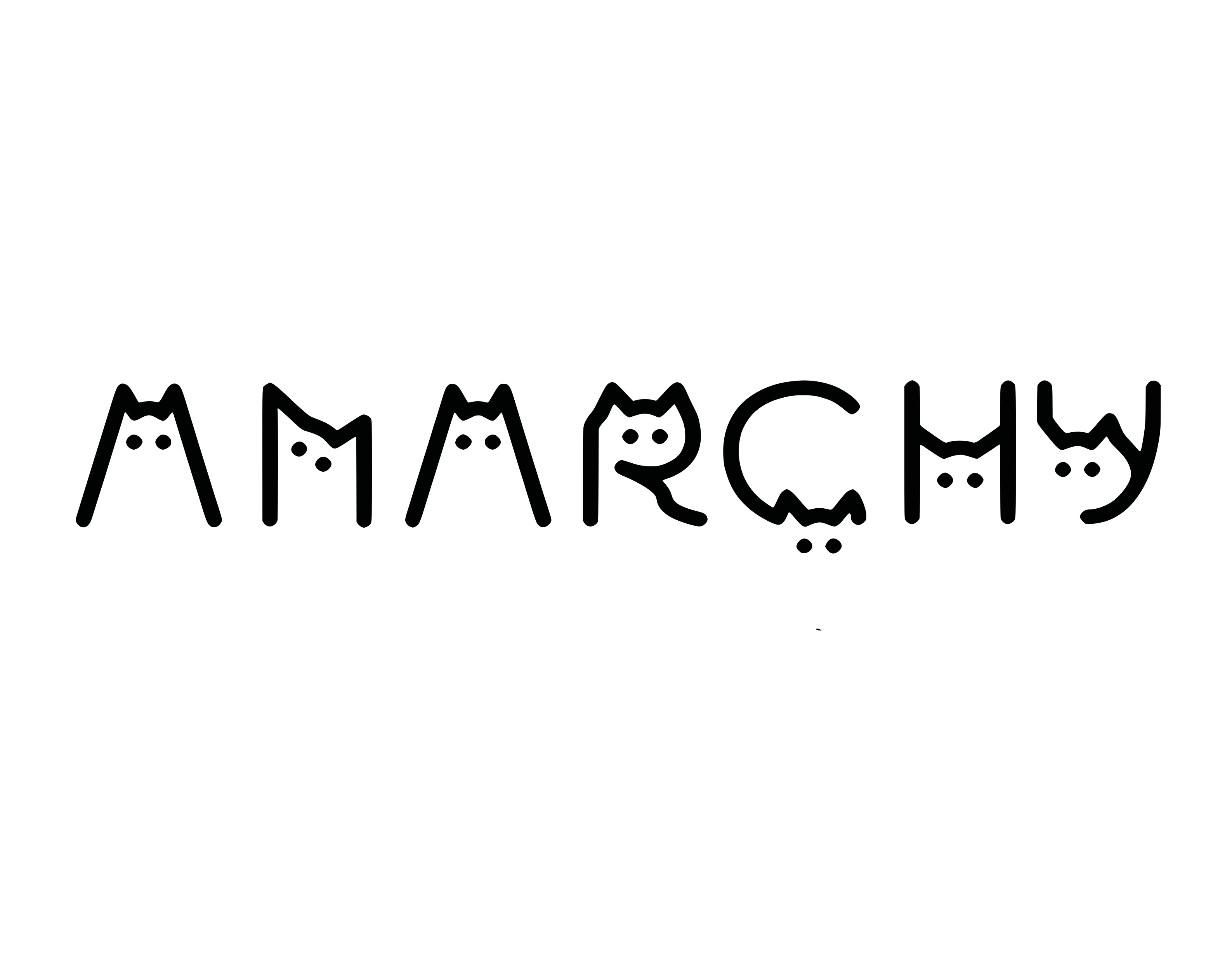 An 'Anarchy' lettering made up of cats.