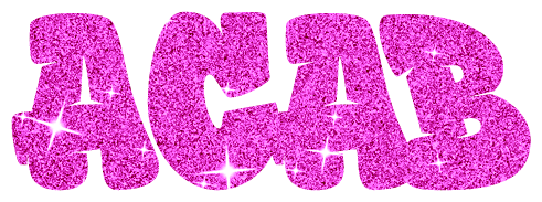 Pink glitzernder ACAB-Schriftzug